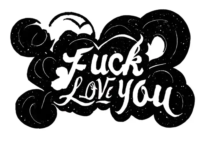 Fuck love you tattoo design idea