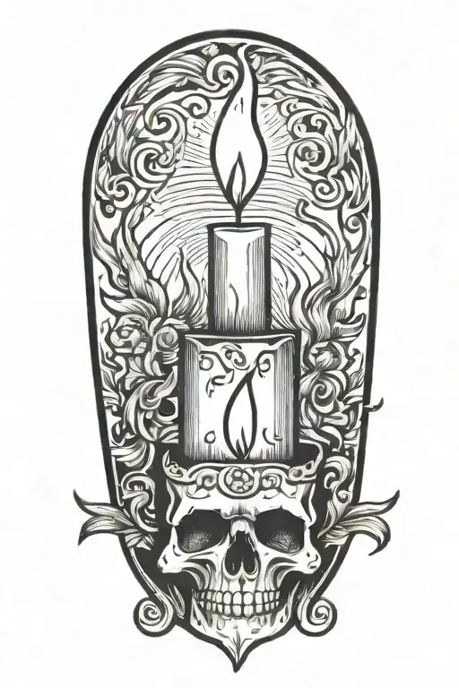 candle burning at both ends tattoo design idea