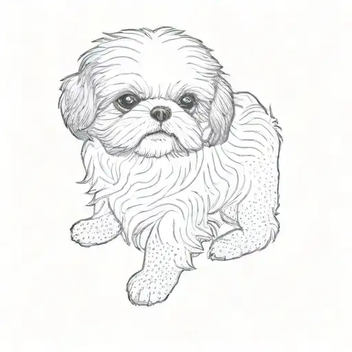 shih tzu tattoo design idea