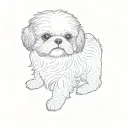 shih tzu tattoo design idea