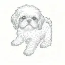 shih tzu tattoo design idea