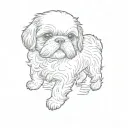 shih tzu tattoo design idea