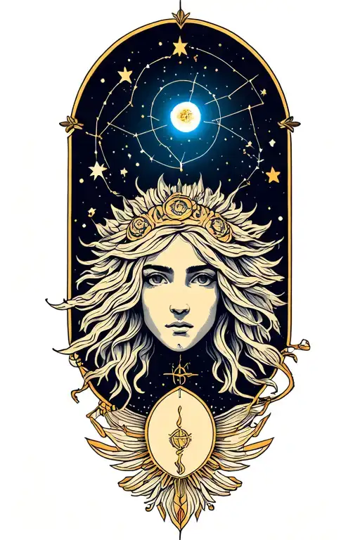 Aquarius Constellation tattoo design idea