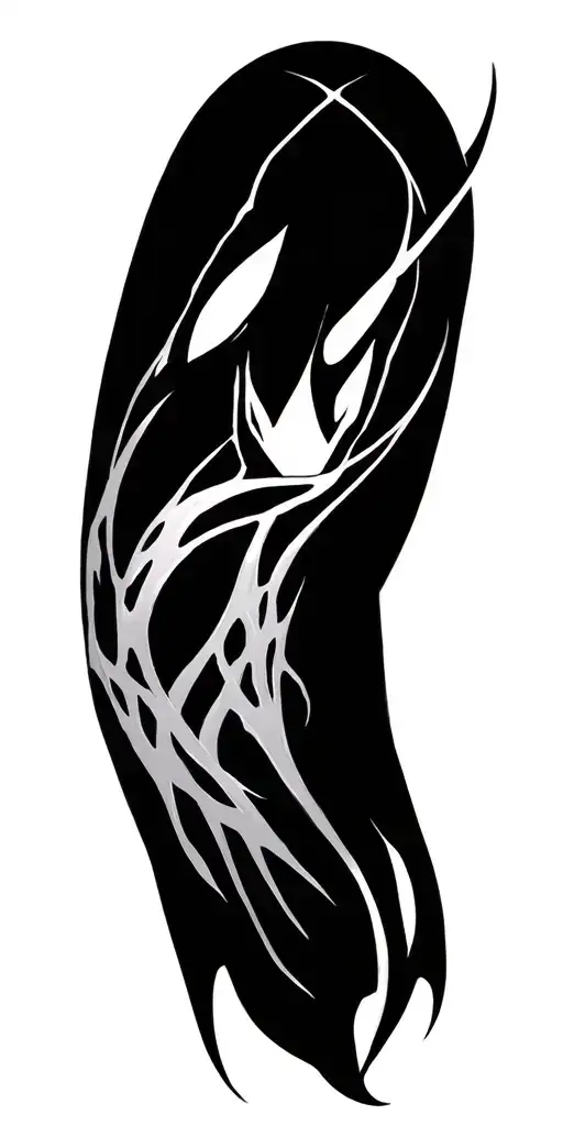symbiote goo stretching tribal tattoo tattoo design idea