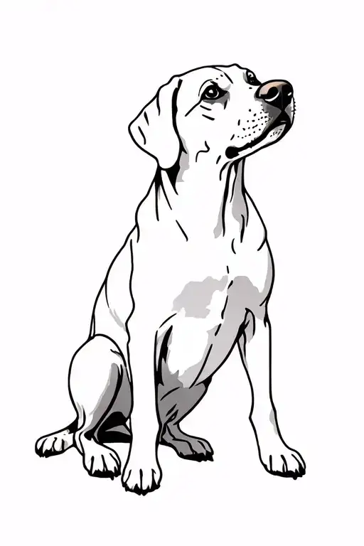 Labrador dog Weimaraner dog tattoo design idea