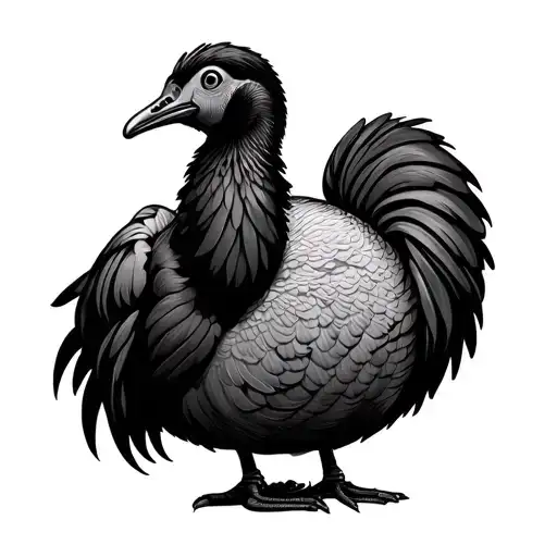 dodo bird wearing tattoo design idea