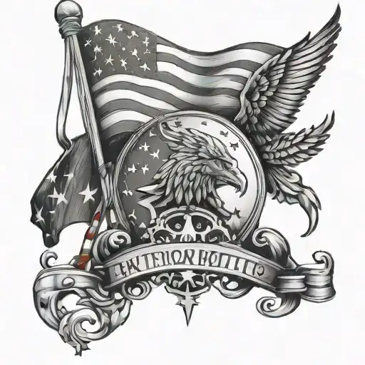 Patriotic tattoo design idea