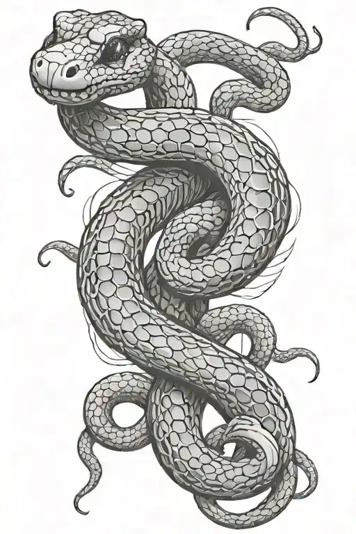 gemini snake tattoo design idea