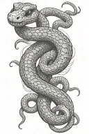 gemini snake tattoo design idea