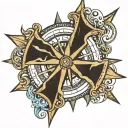 viking compass tattoo design idea