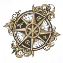 viking compass tattoo design idea