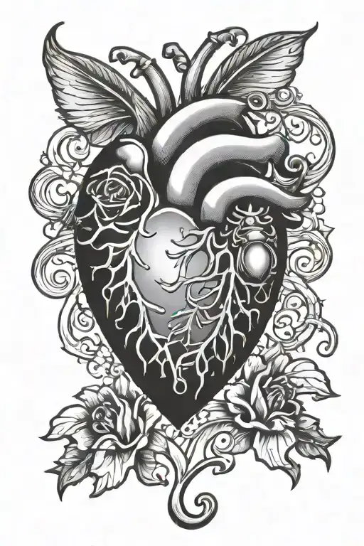 alkaline trio heart tattoo design idea