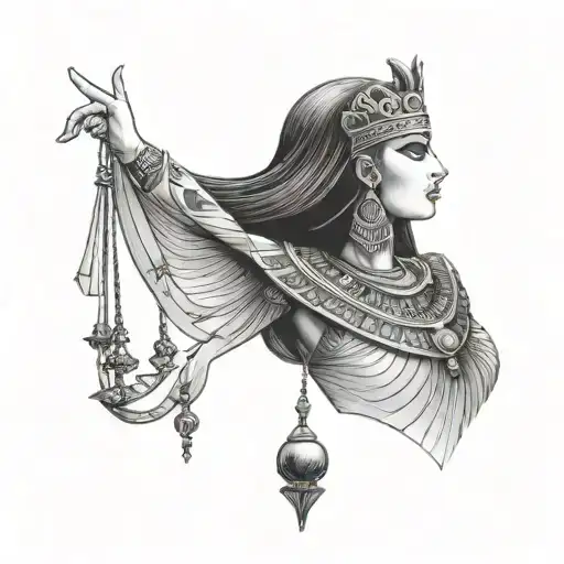 cleopatra ascending to the sky symbolizing tattoo design idea