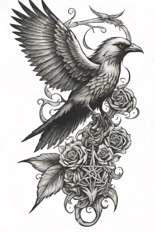 Hollywood undead bird tattoo design idea
