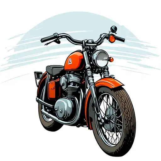 royal enfield meteor tattoo design idea