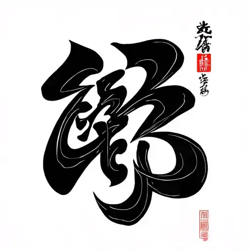 8 tomoe symbol tattoo design idea