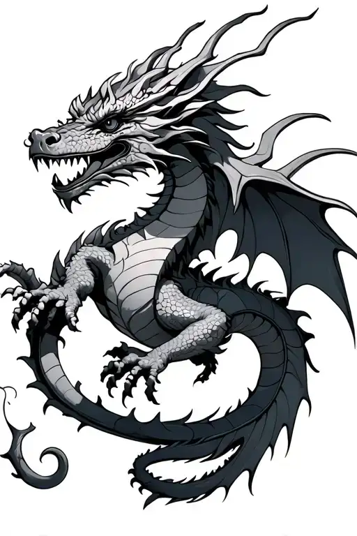 Dragon Cross tattoo design idea