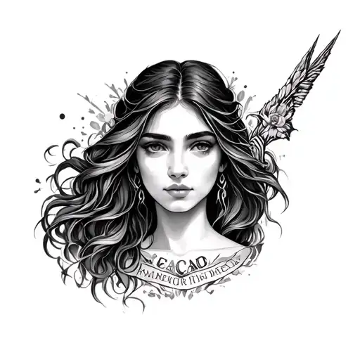 empath mother daughter tattoo cancer sign Sagittarius sign tattoo design idea