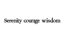 "Serenity courage wisdom " tattoo design idea