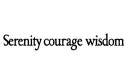 "Serenity courage wisdom " tattoo design idea