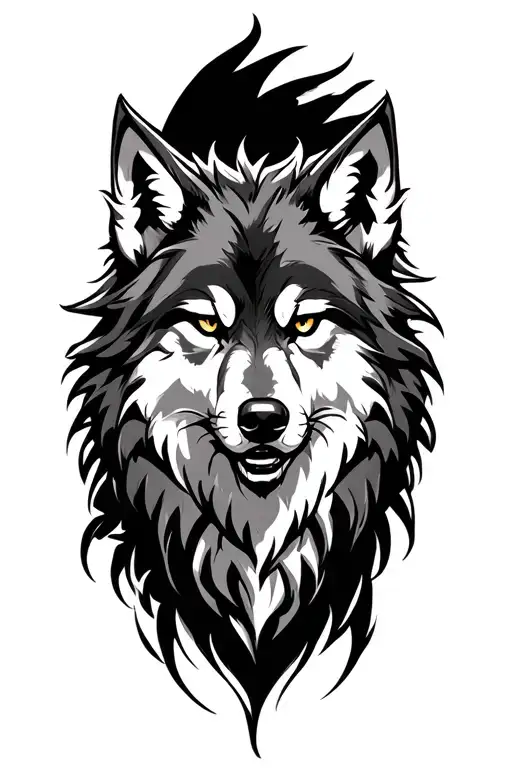 Fenrir Wolf tattoo design idea