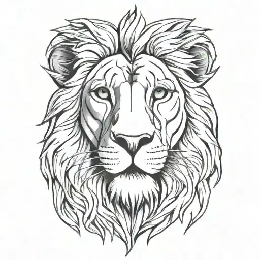 Christian lion head tattoo design idea