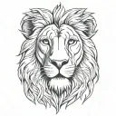 Christian lion head tattoo design idea
