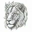 Christian lion head tattoo design idea