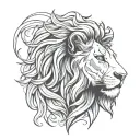 Christian lion head tattoo design idea