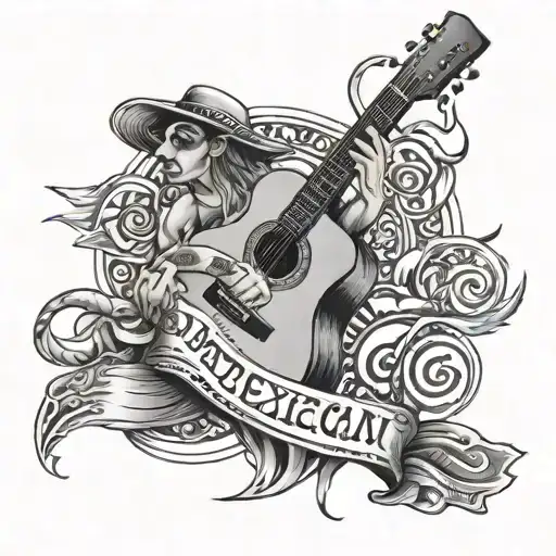 I’m mexican and american I’m a libra I play guitar I like sports I’m nice and genuine tattoo design idea