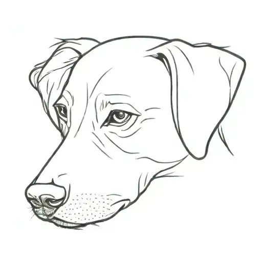 dog nose print tattoo design idea
