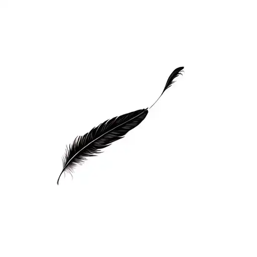 black cockatoo feather feather feather tattoo design idea