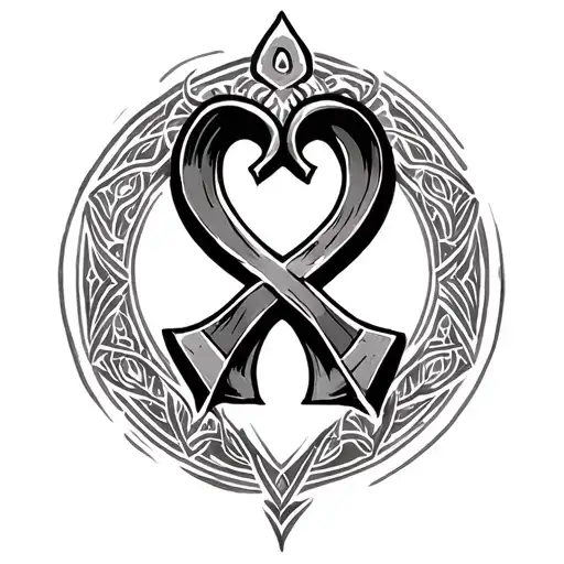 ankh symbol tattoo design idea