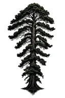 Louisiana swamp cypress tree multiple tattoo design idea
