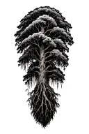 Louisiana swamp cypress tree multiple tattoo design idea