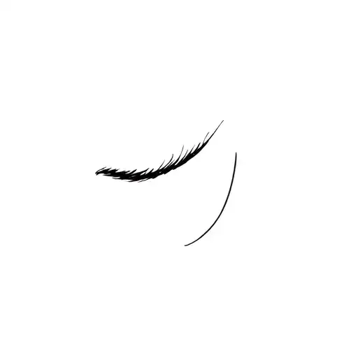 hairy eyebrows tattoo design idea