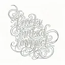 perfectly imperfect lettering script tattoo design idea