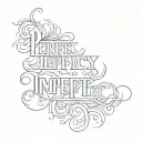 perfectly imperfect lettering script tattoo design idea
