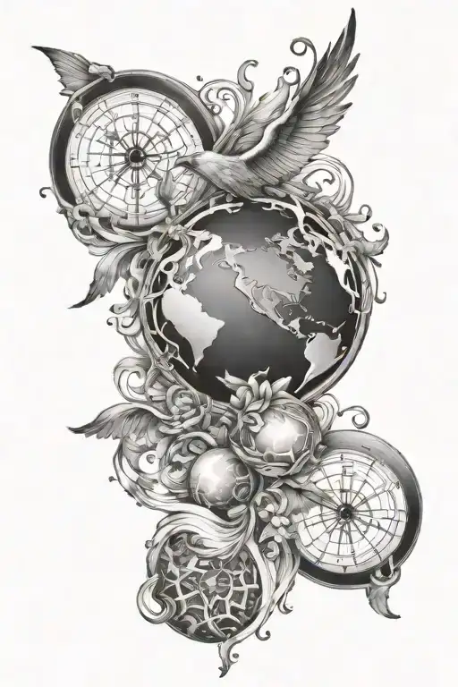 heaven touching earth tattoo design idea