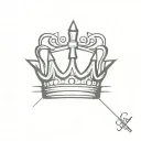 cross & crown tattoo design idea