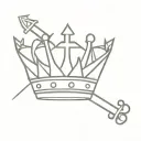 cross & crown tattoo design idea