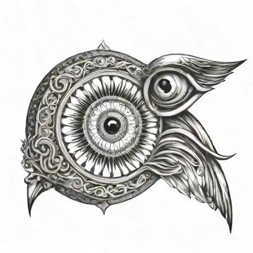 Fibonacci sequence, tool band, evil eye, sacred geometry, biblically accurate angel tattoo design idea