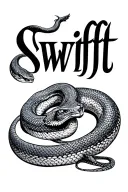 word 'swift' and a snake tattoo design idea