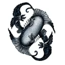 Pisces and Libra 1981 tattoo design idea