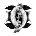 Pisces and Libra 1981 tattoo design idea