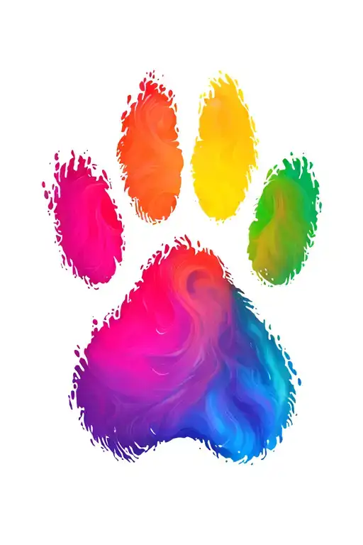 paw print of our calico cat who passed away. her name was Domo the Dutchess of destruction, but we called her Memo too tattoo design idea