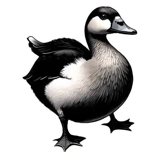 silly goose being silly tattoo design idea