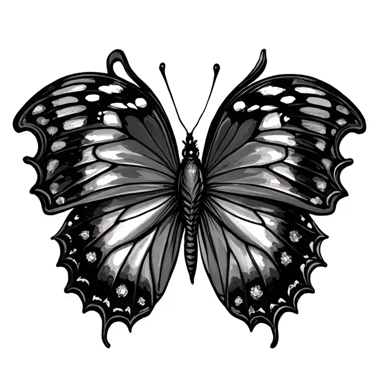 Gothic Butterfly tattoo design idea
