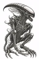 crawling xenomorph Alien tattoo design idea