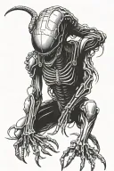 crawling xenomorph Alien tattoo design idea